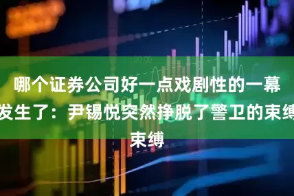 哪个证券公司好一点戏剧性的一幕发生了：尹锡悦突然挣脱了警卫的束缚